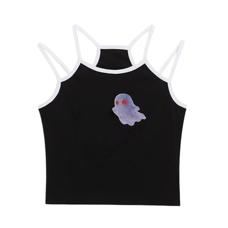 Cool Little Ghost Print Tank Top